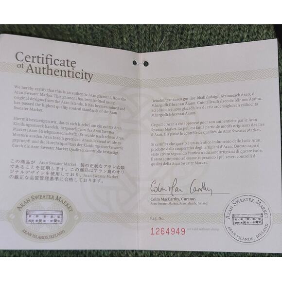 Aran Ireland 100% Natural Wool Crop Hooded Sweater Green Large NWT Certified - Picture 7 of 11